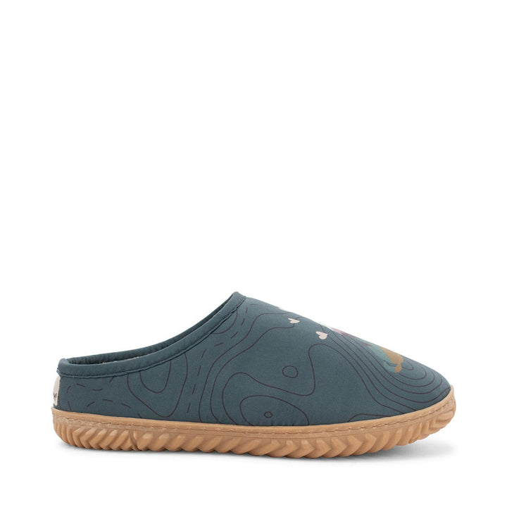 Women's Rise And Shine Dog Slipper - Teal - Staheekum